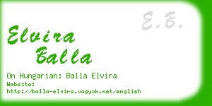 elvira balla business card